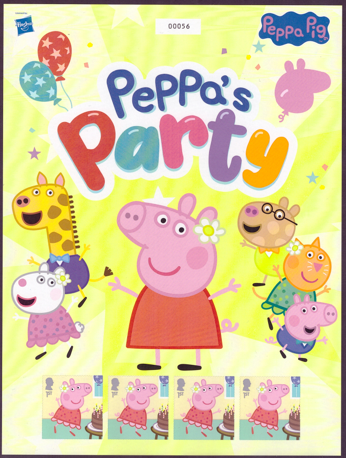 (image for) 2024 Peppa Pig's Party Royal Mail Fan Sheet